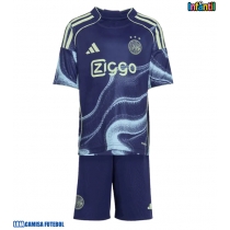 Camisa de Futebol Ajax Equipamento Secundário Infantil 2025-26 Manga Curta (+ Calças curtas)